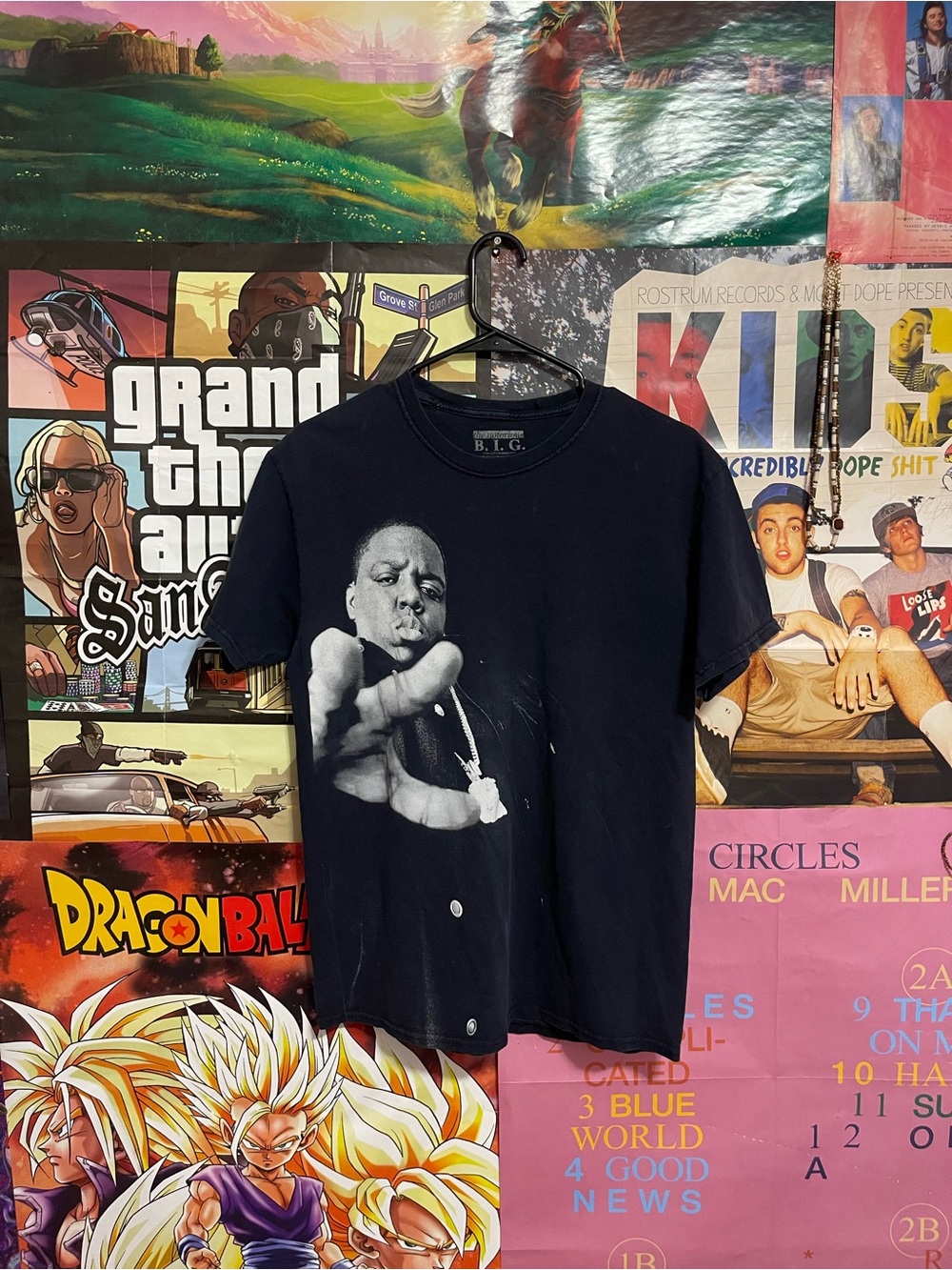 Vintage-Inspired Black Biggie Smalls Graphic Tee
